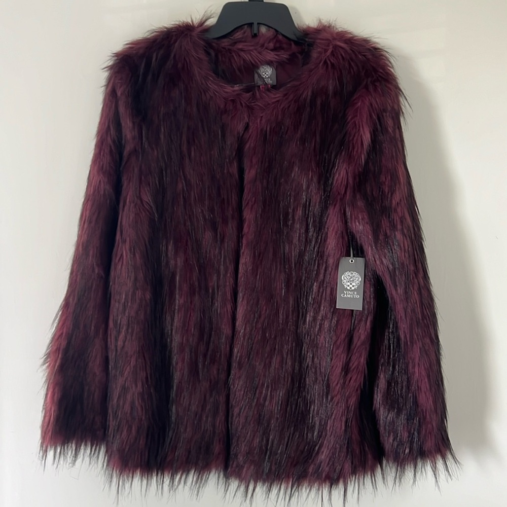 NWT Vince Camuto Faux Shaggy Coat - Size Small